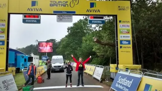 Finishing line of Tour of Britain