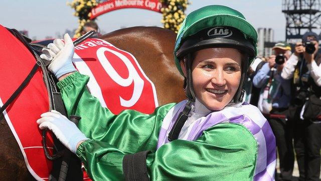 Michelle Payne is the first female jockey to win the Melbourne Cup