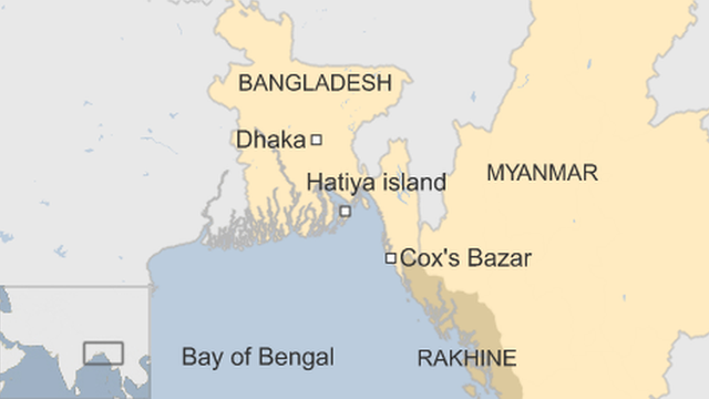 Thengar Char is too remote to appear on maps, but is next to Hatiya island