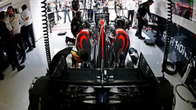 McLaren garage