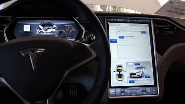 Interior of a Model S Tesla