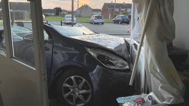 Car crashed into bungalow