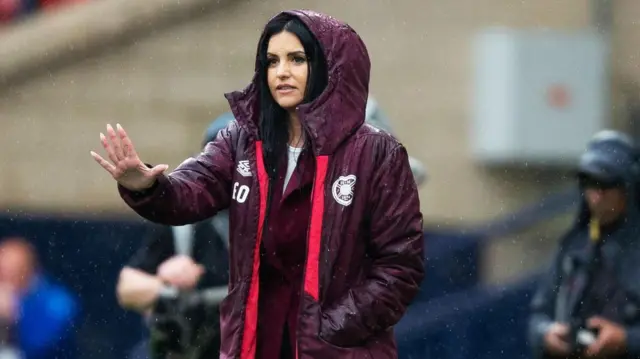 Hearts manager Eva Olid