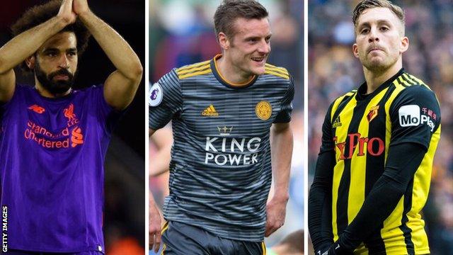 Mohamed Salah, Jamie Vardy, Gerard Deulofeu