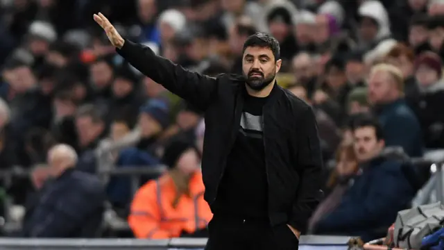 Vitor Matos signals on the touchline 