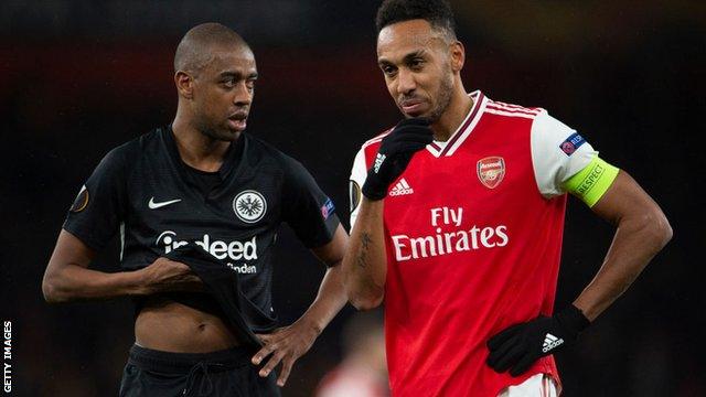 Gelson Fernandes and Pierre-Emerick Aubameyang