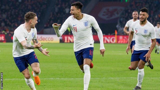 Jesse Lingard celebrates