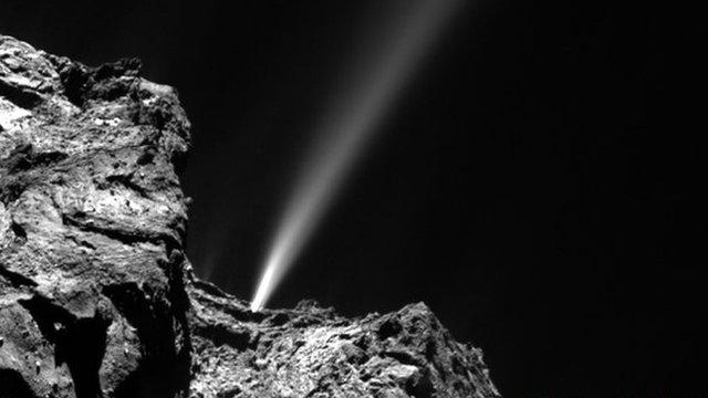 jet blasting from Comet 67P