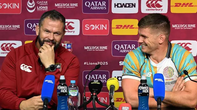 Andy and Owen Farrell smiling