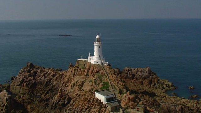 Corbiere lighthouse in Jersey