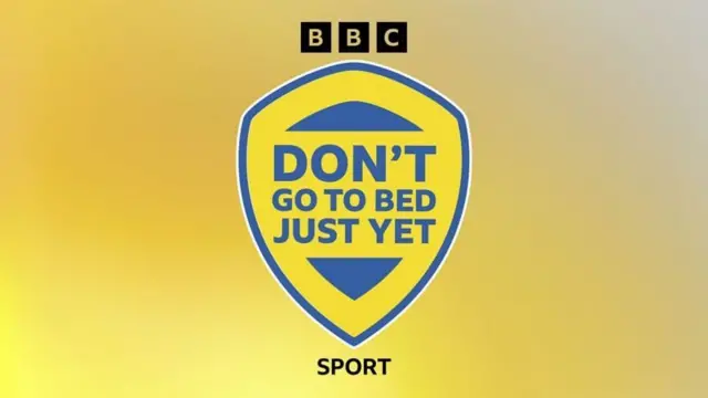 Don't go to bed just yet podcast graphic