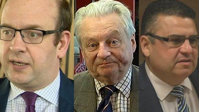 Mark Reckless, Yr Arglwydd Dafydd Elis-Thomas a Neil McEvoy