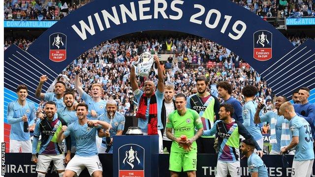 Manchester City are the holders after thrashing Watford 6-0 at Wembley on 18 May 2019