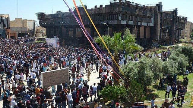 Students at Mosul held a party in the spring