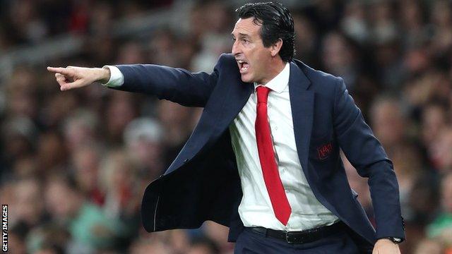 Arsenal manager Unai Emery