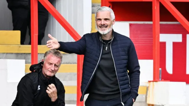 Dundee United Manager Jim Goodwin during a William Hill Premiership match between Aberdeen and Dundee United at Pittodrie Stadium, on May 09, 2026, in Aberdeen, 
