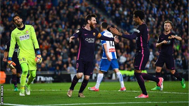 Barcelona have scored 104 goals in 35 La Liga games this season