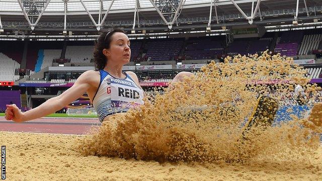 Stef Reid won the first of Britain's five gold medals on day two