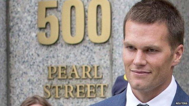 Tom Brady leaves court