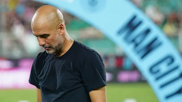 Pep Guardiola during the friendly match between Palermo FC and Manchester City
