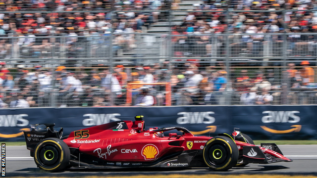 Carlos Sainz in action at the Canadian Grand Prix