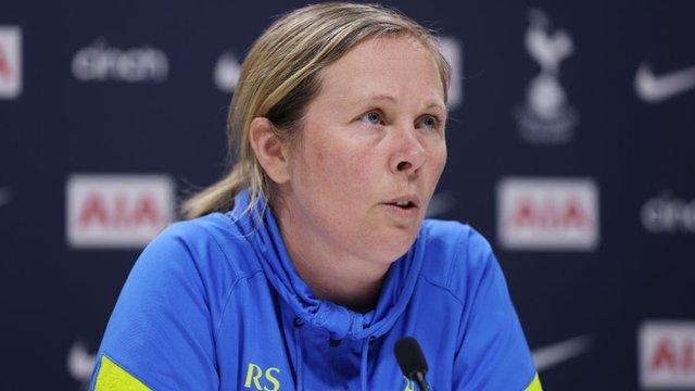 Rehanne Skinner speaking at a press conference