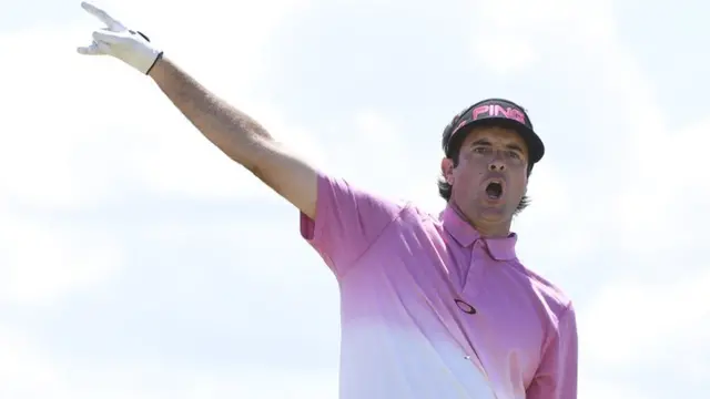 Bubba Watson gestures