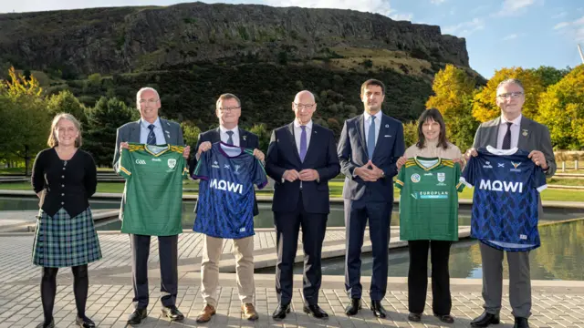 Maree Todd, Burton Morrison, Brian Molloy, John Swinney, Piotr Kapinos, Karen Williamson & Jarlath Burns 