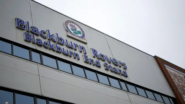 A picture of the outside of Ewood Park's Blackburn End stand