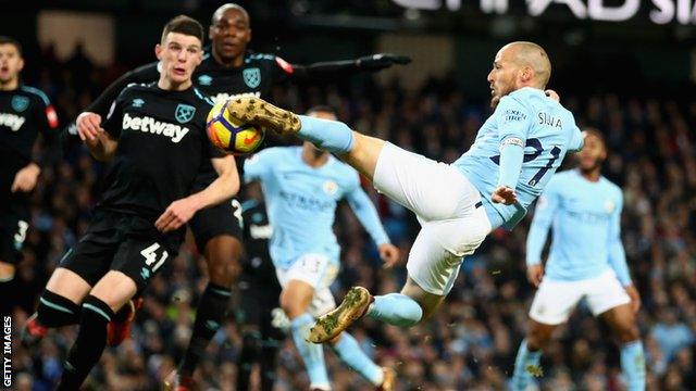 David Silva netted just his second goal of the season - his first coming in the 7-2 victory over Stoke in October