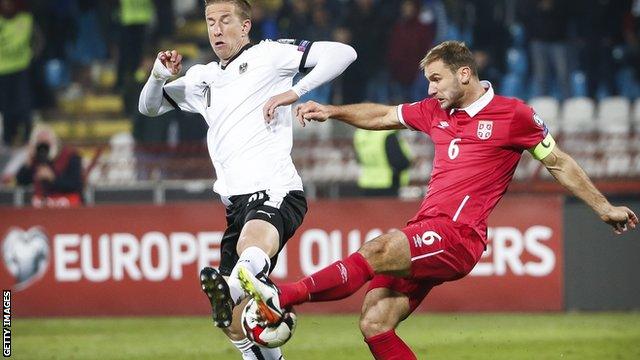 Branislav Ivanovic currently has 95 caps for Serbia