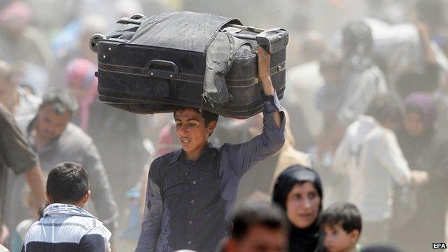 Refugees on the Syria-Turkish border