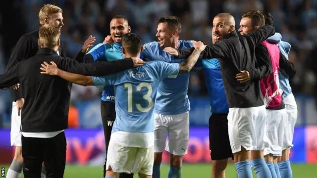 Malmo players celebrate