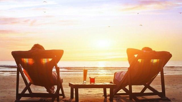 People relaxing on a beach