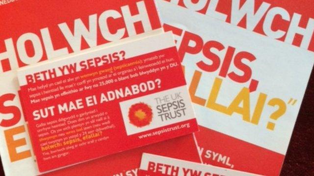 Taflenni gwybodaeth am sepsis