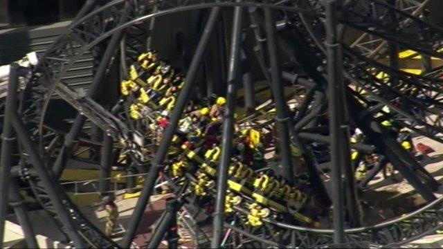 Victims stuck on the Smiler rollercoaster following the crash