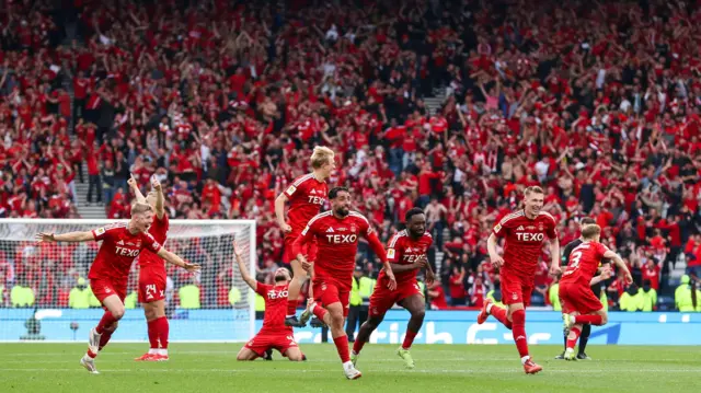 Aberdeen playes race towards Mitov after the winning save