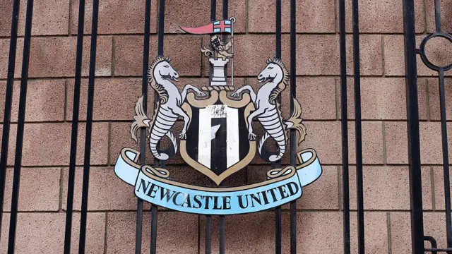 A general view of the Newcastle United crest