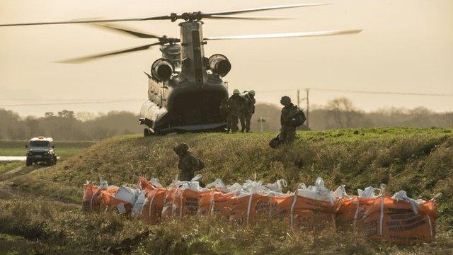 RAF helps repair damaged river bank in Lancashire