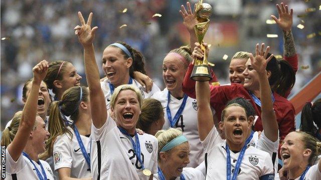 Carli Lloyd scored an incredible 13-minute hat-trick as the United States thrashed Japan 5-2 to win their third Women's World Cup title in 2015