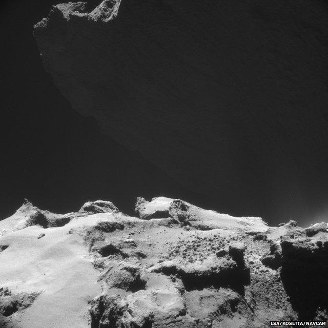 comet surface, photographed by Rosetta