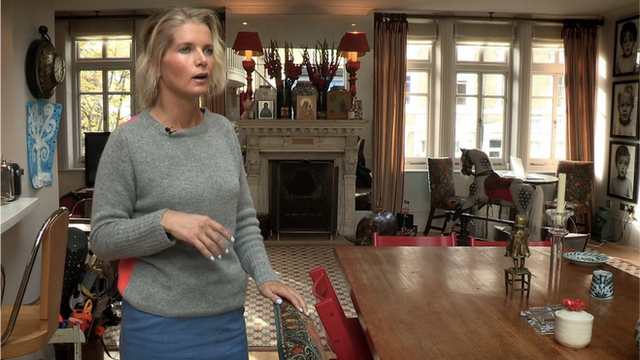 Alexandra Tolstoy pictured in her Chelsea home