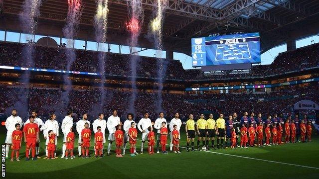 Barcelona against Real Madrid in Miami