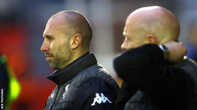 Kidderminster Harriers boss Russell Penn and his assistant Jimmy O'Connor