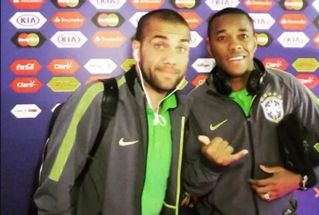 Dani Alves and Robinho