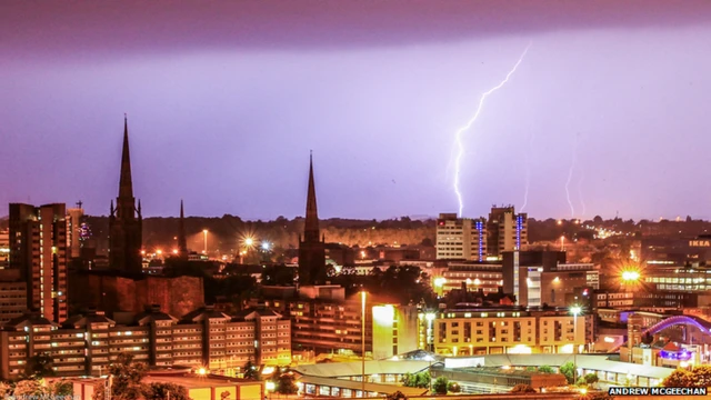 lightning over Coventry