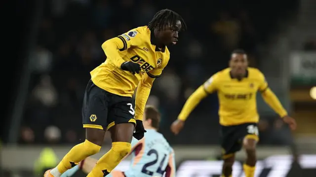 Mateus Mane playing for Wolves
