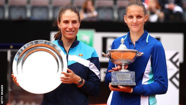 Johanna Konta at the Italian Open final