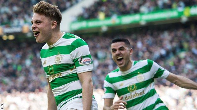 Celtic winger James Forrest and midfielder Tom Rogic