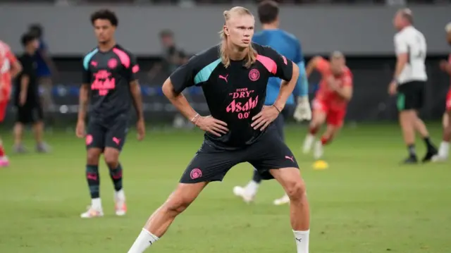 Erling Haaland in training